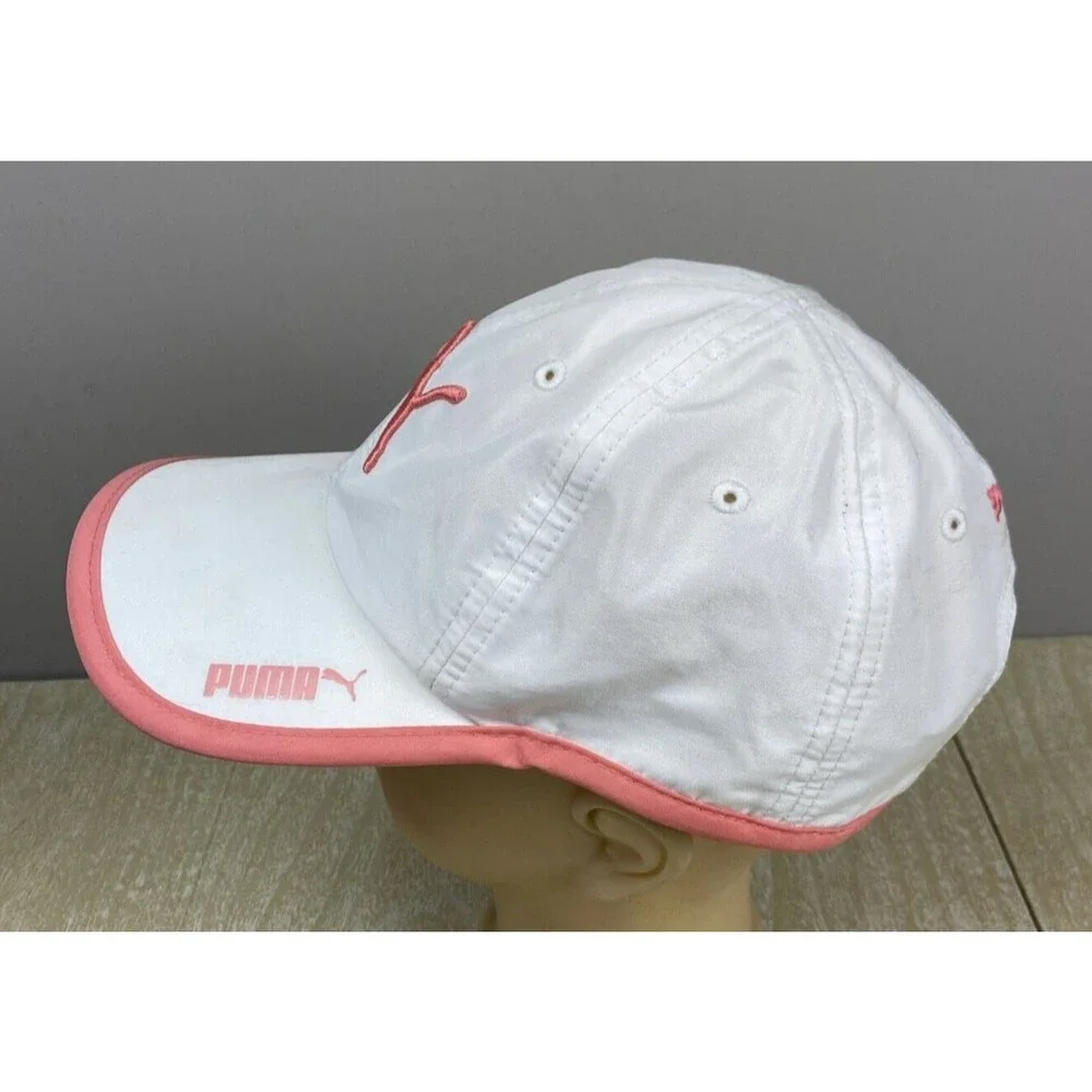 Puma Hat Cap Strap Back White Corral Golf Golfer Lightweight Womens Ladies